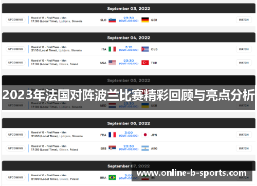 2023年法国对阵波兰比赛精彩回顾与亮点分析 2023年法国对阵波兰比赛精彩回顾与亮点分析